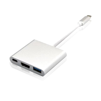 3 in 1 USB Hub | USB-C auf USB-C, HDMI, USB-A 3.0 | Multiport Adapter