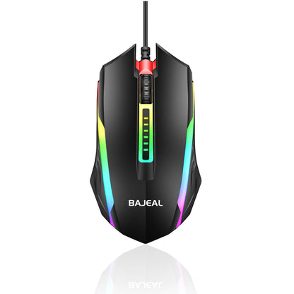 Bajeal LED Gaming Computer Maus | Kabelgebunden USB-A |  1200 DPI
