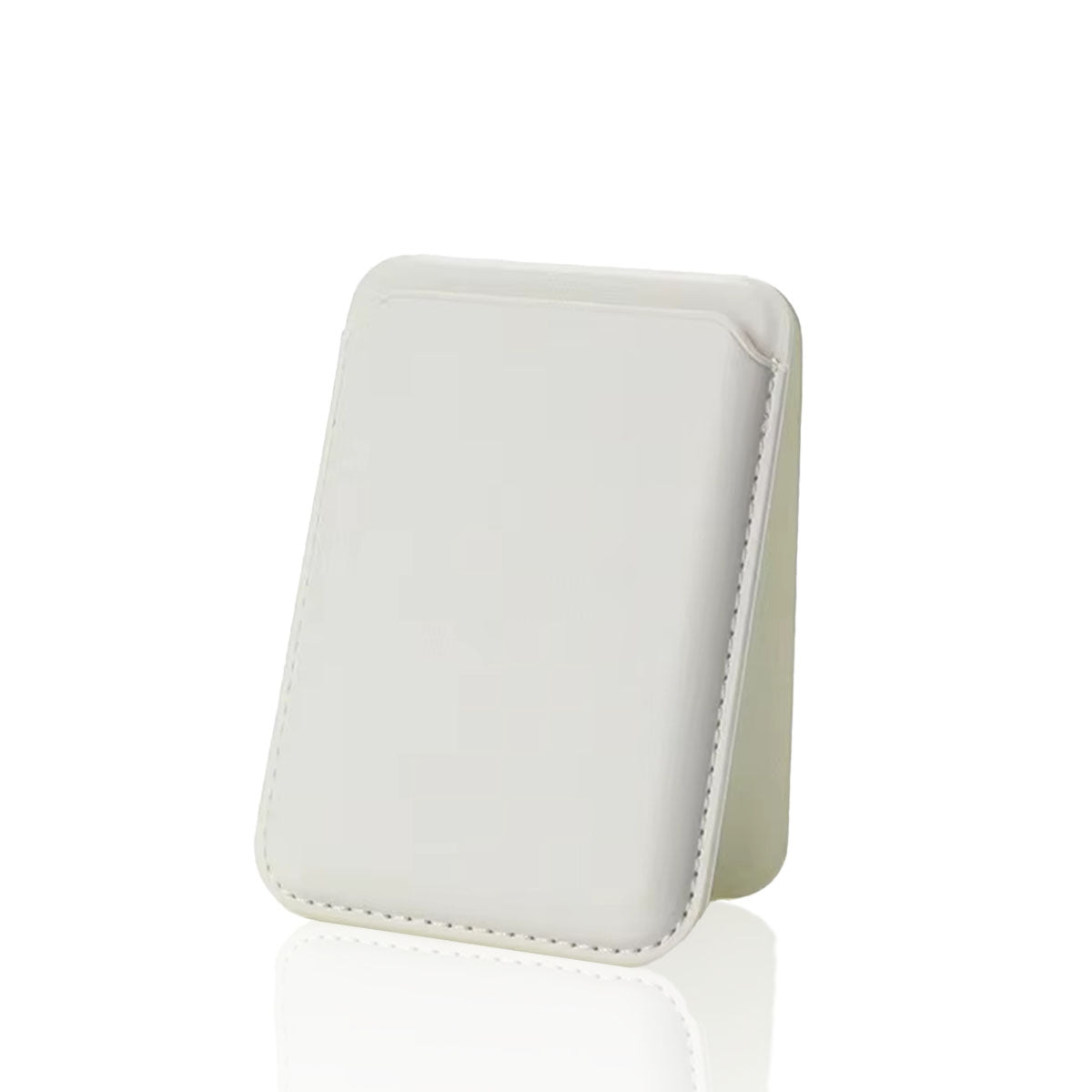 getgad.ch - Magnetische Kreditkarten Halterung für Smartphones | Leder Magnetic Wallet | Weiss