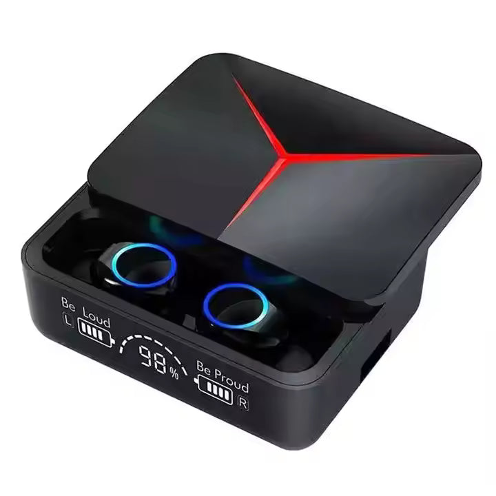 TWS M90 Pro Gaming Bluetooth In-Ear Kopfhörer | Ladecase und Powerbank in einem | LED